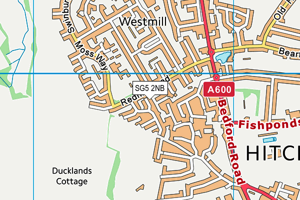 SG5 2NB map - OS VectorMap District (Ordnance Survey)