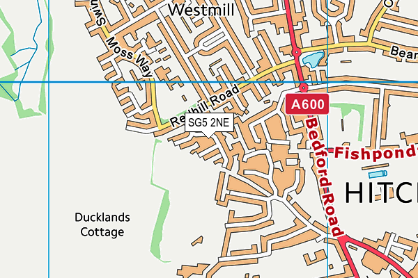 SG5 2NE map - OS VectorMap District (Ordnance Survey)
