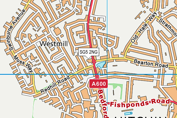 SG5 2NG map - OS VectorMap District (Ordnance Survey)