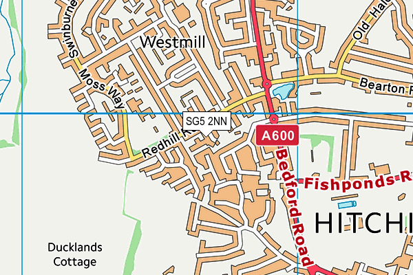 SG5 2NN map - OS VectorMap District (Ordnance Survey)