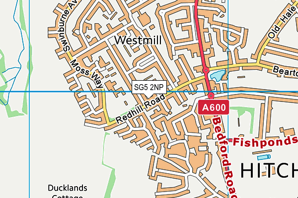 SG5 2NP map - OS VectorMap District (Ordnance Survey)