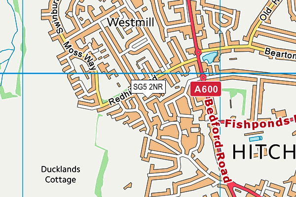 SG5 2NR map - OS VectorMap District (Ordnance Survey)