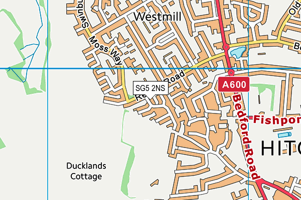 SG5 2NS map - OS VectorMap District (Ordnance Survey)