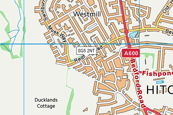 SG5 2NT map - OS VectorMap District (Ordnance Survey)