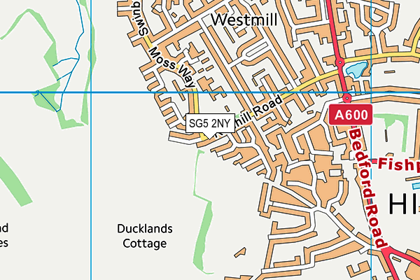 SG5 2NY map - OS VectorMap District (Ordnance Survey)