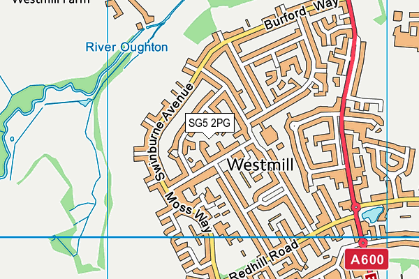 Westmill Community Centre map (SG5 2PG) - OS VectorMap District (Ordnance Survey)