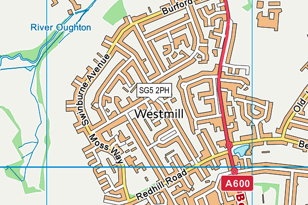 SG5 2PH map - OS VectorMap District (Ordnance Survey)