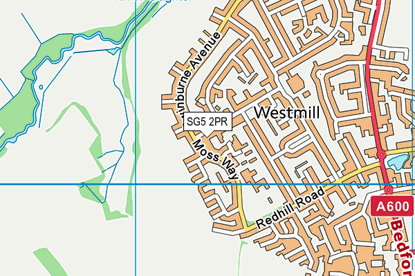 SG5 2PR map - OS VectorMap District (Ordnance Survey)