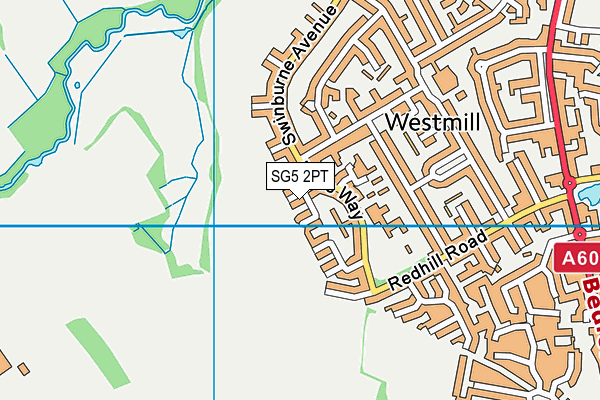 SG5 2PT map - OS VectorMap District (Ordnance Survey)