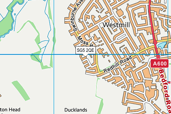 SG5 2QE map - OS VectorMap District (Ordnance Survey)