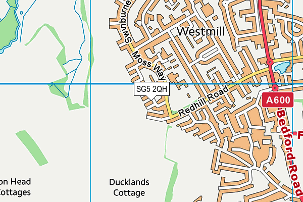 SG5 2QH map - OS VectorMap District (Ordnance Survey)