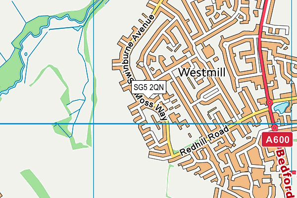 SG5 2QN map - OS VectorMap District (Ordnance Survey)