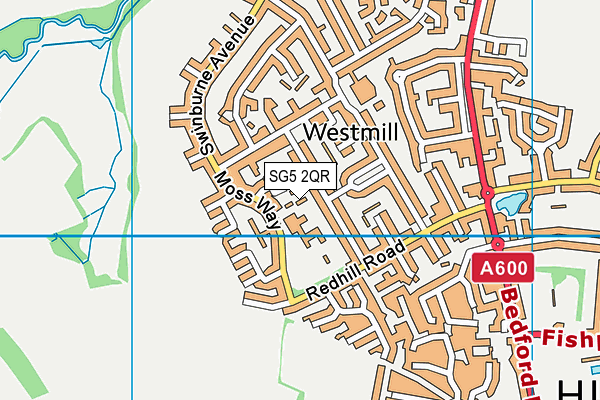 SG5 2QR map - OS VectorMap District (Ordnance Survey)