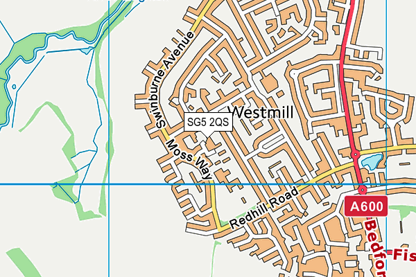 SG5 2QS map - OS VectorMap District (Ordnance Survey)