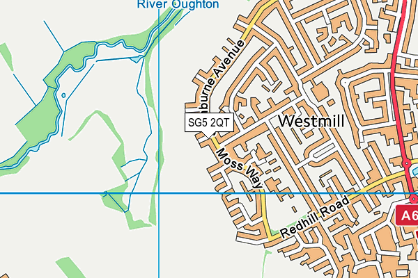 SG5 2QT map - OS VectorMap District (Ordnance Survey)