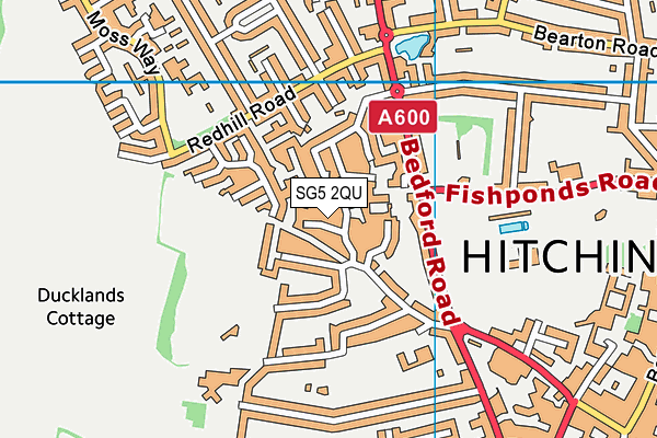 SG5 2QU map - OS VectorMap District (Ordnance Survey)