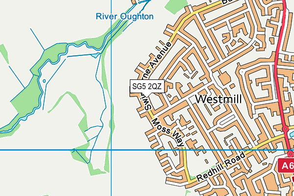 SG5 2QZ map - OS VectorMap District (Ordnance Survey)