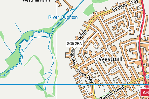 SG5 2RA map - OS VectorMap District (Ordnance Survey)