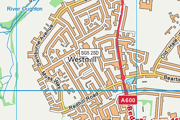 SG5 2SD map - OS VectorMap District (Ordnance Survey)