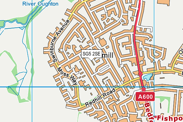 SG5 2SE map - OS VectorMap District (Ordnance Survey)