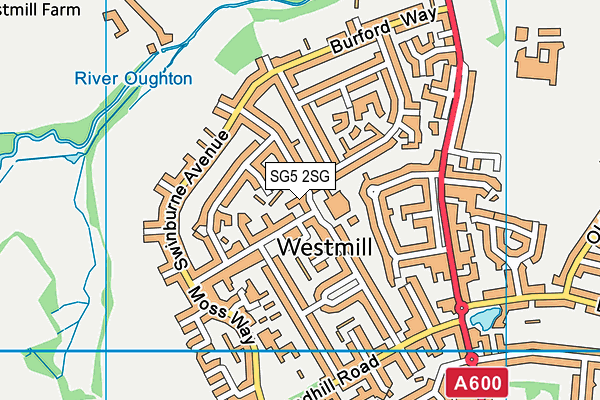 SG5 2SG map - OS VectorMap District (Ordnance Survey)