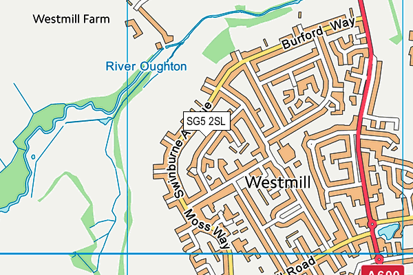SG5 2SL map - OS VectorMap District (Ordnance Survey)