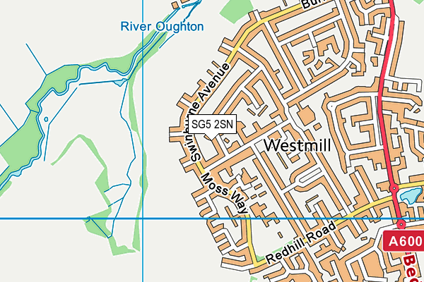 SG5 2SN map - OS VectorMap District (Ordnance Survey)