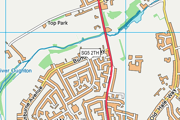 SG5 2TH map - OS VectorMap District (Ordnance Survey)