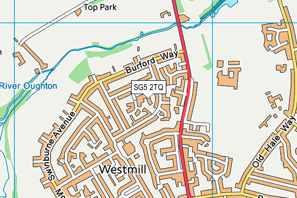 SG5 2TQ map - OS VectorMap District (Ordnance Survey)