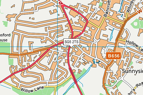 SG5 2TS map - OS VectorMap District (Ordnance Survey)