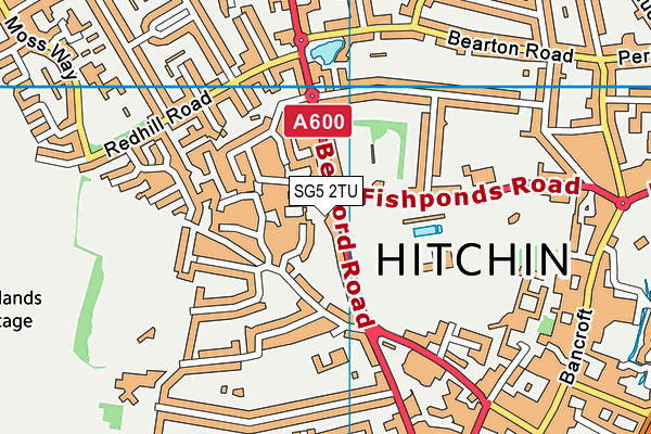 SG5 2TU map - OS VectorMap District (Ordnance Survey)