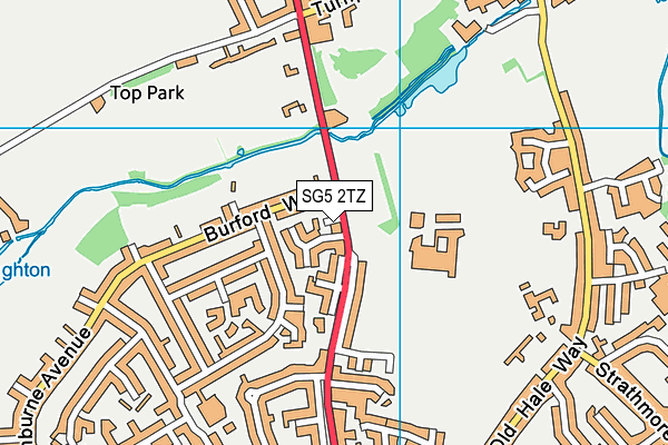 SG5 2TZ map - OS VectorMap District (Ordnance Survey)