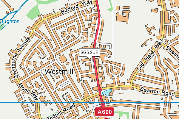 SG5 2UE map - OS VectorMap District (Ordnance Survey)