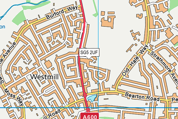 SG5 2UF map - OS VectorMap District (Ordnance Survey)