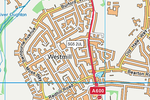 SG5 2UL map - OS VectorMap District (Ordnance Survey)