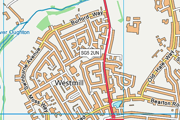 SG5 2UN map - OS VectorMap District (Ordnance Survey)