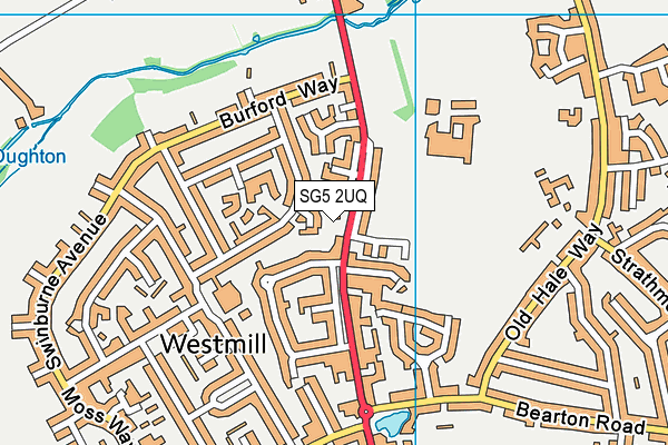 SG5 2UQ map - OS VectorMap District (Ordnance Survey)