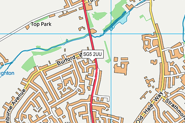 SG5 2UU map - OS VectorMap District (Ordnance Survey)