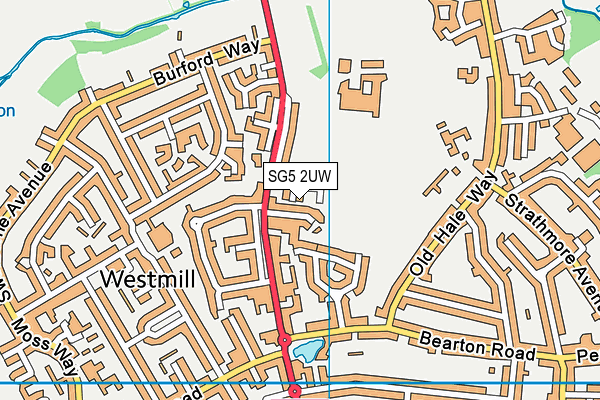 SG5 2UW map - OS VectorMap District (Ordnance Survey)