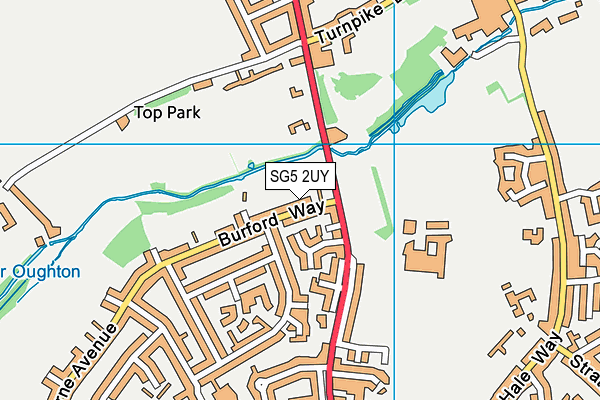 SG5 2UY map - OS VectorMap District (Ordnance Survey)