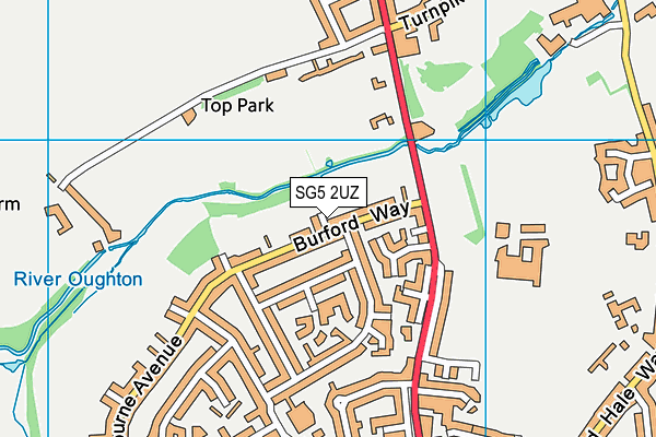 SG5 2UZ map - OS VectorMap District (Ordnance Survey)