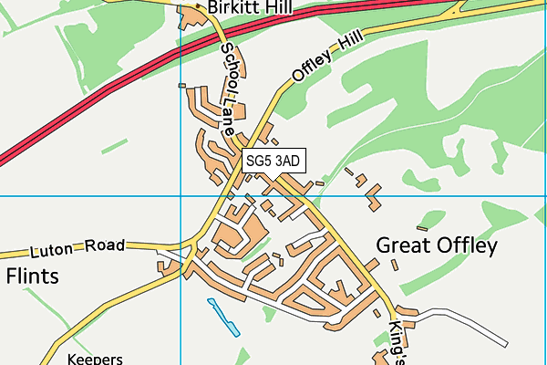 SG5 3AD map - OS VectorMap District (Ordnance Survey)