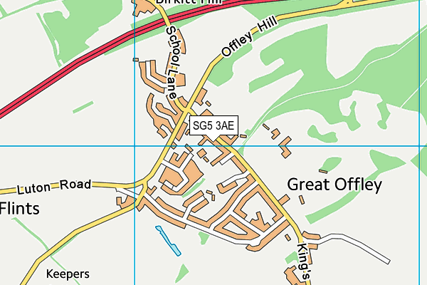 SG5 3AE map - OS VectorMap District (Ordnance Survey)