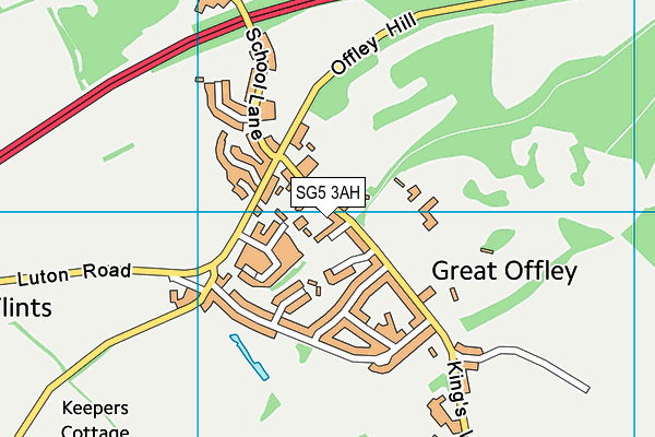 SG5 3AH map - OS VectorMap District (Ordnance Survey)