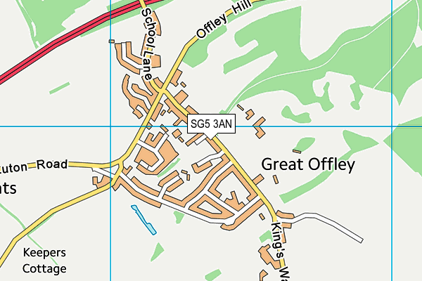 SG5 3AN map - OS VectorMap District (Ordnance Survey)