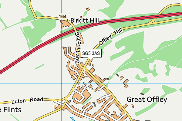 SG5 3AS map - OS VectorMap District (Ordnance Survey)