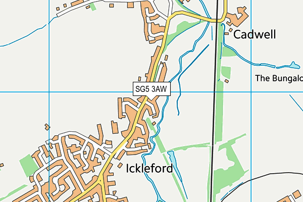 SG5 3AW map - OS VectorMap District (Ordnance Survey)