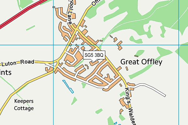 SG5 3BQ map - OS VectorMap District (Ordnance Survey)