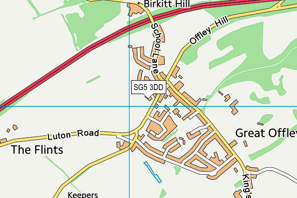 SG5 3DD map - OS VectorMap District (Ordnance Survey)