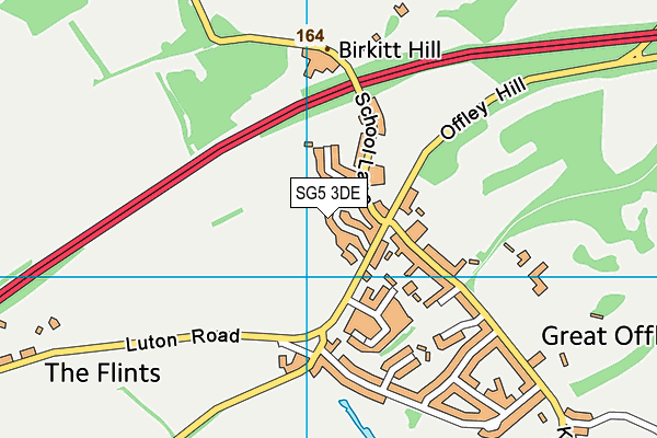 SG5 3DE map - OS VectorMap District (Ordnance Survey)